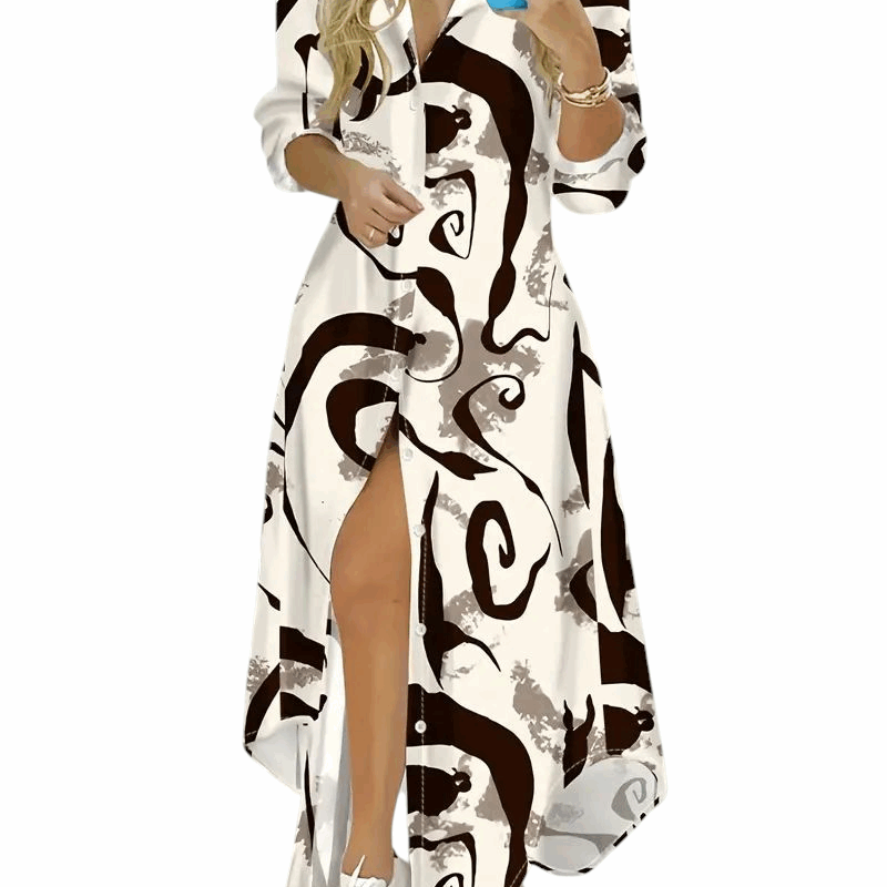 Vestido blanco y negro